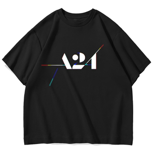 A24 logo 电影潮牌落肩水洗印花纯棉重磅宽松短袖T恤男女情侣