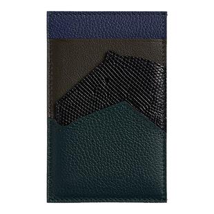 纯手工缝制进口羊皮拼鳄鱼皮TOUCH欧美轻奢高级感零钱卡包名片夹