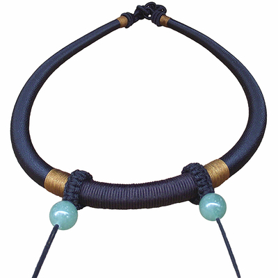 翡翠玉佩绳子挂绳子双挂绳高档女