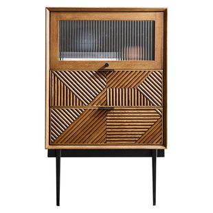 现代简约都市斗柜家用客厅设计师家具靠墙收纳柜子轻奢实木储物柜