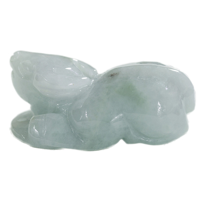 真玉生肖牛翡翠挂件天然玉石