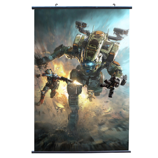 铝合金画轴泰坦陨落2游戏周边挂画泰坦天降2布制海报宿舍装饰