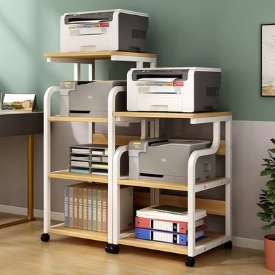 可移动打印机置物架架子多层办公室桌边柜子放置桌子架架收纳落地