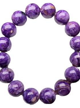 天然紫龙晶手串手链查罗石矿石