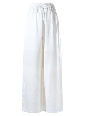 宫小妍真丝万字纹松紧腰裤子
