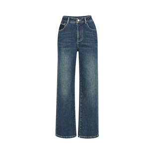 indicia标记2025新款美式水洗牛仔裤宽松磨毛直筒裤L2D5NK233