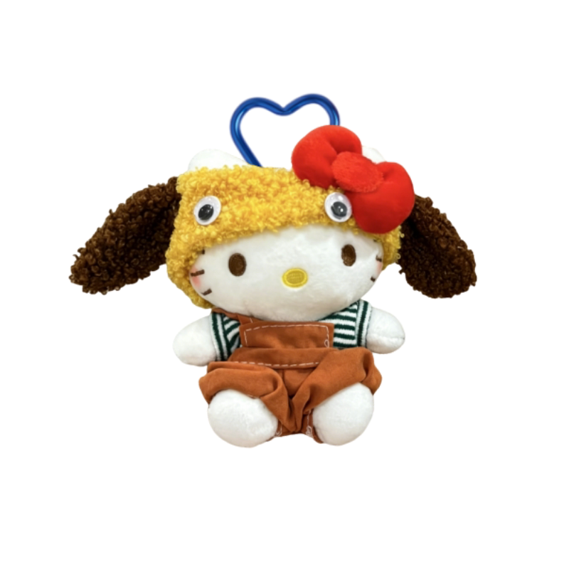 正版HelloKitty毛绒包挂件英伦风凯蒂猫可爱公仔玩偶包挂饰礼物