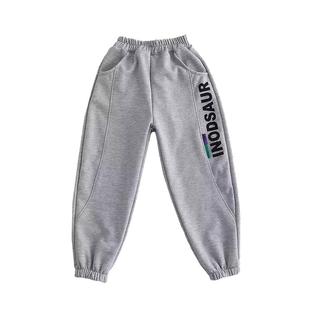 男童春秋款运动裤休闲长裤宽松高腰儿童2025新款中大童裤子