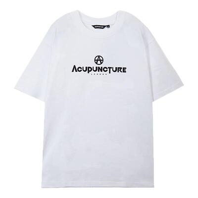 ACUPUNCTURE爱克佩特T恤25夏新短袖潮流男女情侣宽松白色t恤男士