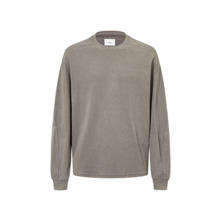 UTIMUS拼接长袖打底衫基础款秋冬保暖软糯磨毛套头卫衣纯色270G