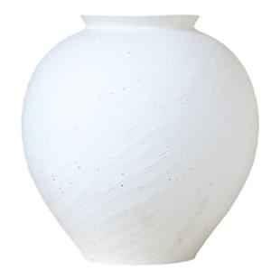 禅意黑色花瓶中古侘寂风大肚陶罐高级感复古鲜花餐桌花器茶室装饰