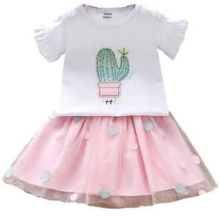 女童时尚套装洋气时髦裙子宝宝半身裙两件套女宝夏装公主裙连衣裙