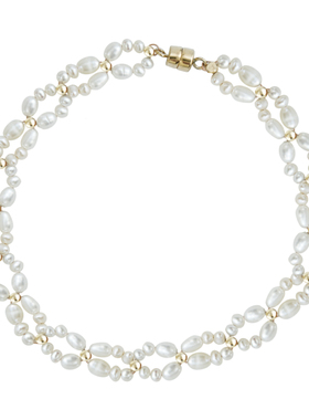 清野集珍珠手链饰品14k包金