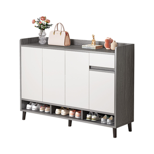 鞋柜家用门口入户门玄关收纳柜一体靠墙2025新款走廊楼道实木鞋架