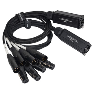 罗科斯通四路音频网络线缆卡侬延长线多通道网线音频扩展传输器