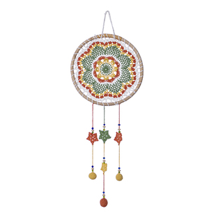 KM地毯 进口手编手工钩编北欧风简约波西米亚民宿墙饰挂毯捕梦网