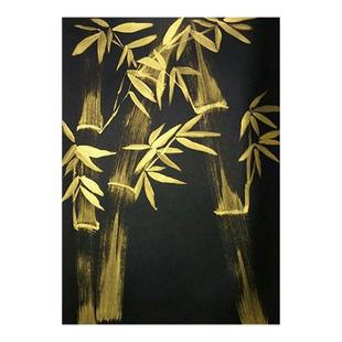 傲然挺立餐厅挂画中古风客厅玄关壁画新中式复古酒店背景墙装饰画