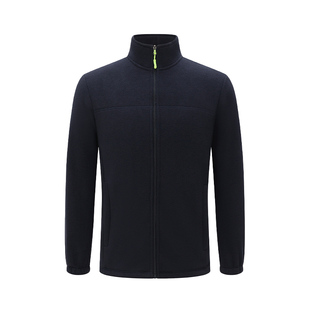 摇粒绒外套定制餐饮工作服火锅店烧烤奶茶前厅服务员工装长袖卫衣