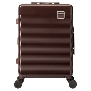 美旅2026新款20寸宽拉杆行李箱登机商务可可棕PC大容量旅行箱NB1