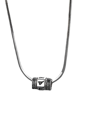 六字真言钛钢蛇骨链复古