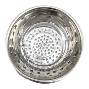 槐花粉漏盆厨房家用不锈钢大孔凉虾漏盆鱼米虫工具疙瘩带尾巴包邮