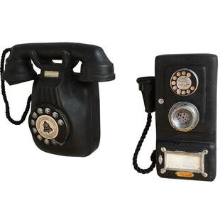 美式乡村欧式复古做旧咖啡馆酒吧店铺墙面装饰电话机壁挂壁饰挂饰