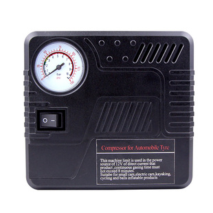 先科车载充气泵汽车轮胎打气泵便携式车用带压力表小型高压打气筒