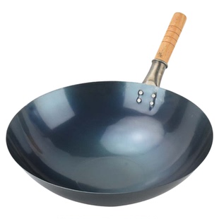 轻薄铁皮锅正宗熟铁锅已开锅家用商用炒菜铁锅炒锅涂层摆摊炒粉煤