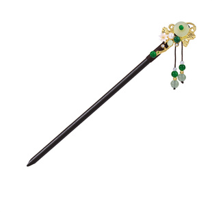 古风发簪流苏步摇木簪子仿黑檀木头饰盘发汉服配饰挽发古装发钗女