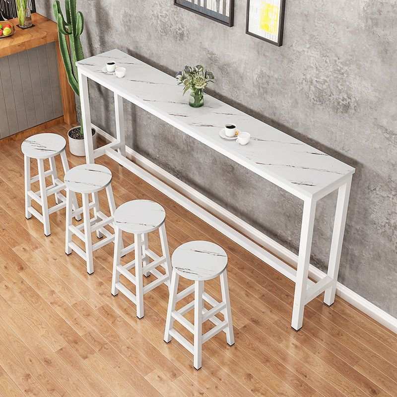 吧台桌家用靠墙奶茶店桌椅组合长条高脚桌商用酒吧台吧台窄桌阳台