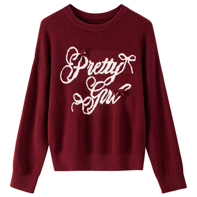 BANANABABY字母提花毛针织衫