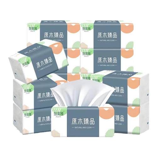 纸巾【9.9元10大包】金莱雅抽纸整箱家庭实惠卫生纸面巾纸餐巾纸