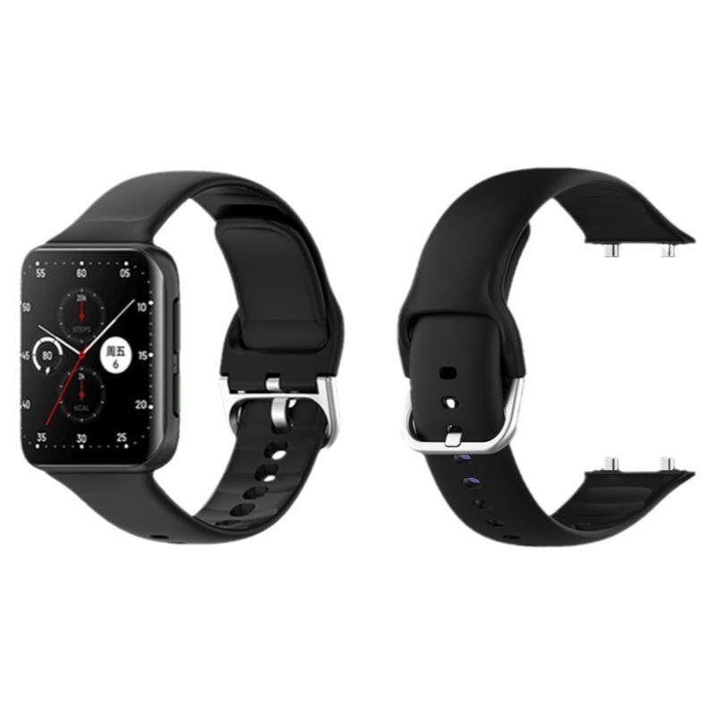 适用oppowatch2硅胶表带46mm智能手表腕带ECG版一体式运动官方同款快拆手表带42mm表链EVA版亲肤柔软情侣
