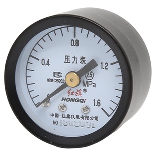 红旗仪表厂家直销Y-40Z 轴向压力表无边气动水压正品保证螺纹10X1