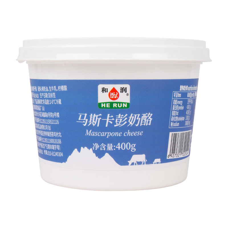 和润马斯卡彭提拉米苏奶酪奶油奶新鲜涂抹烘焙非即食原制奶酪芝士