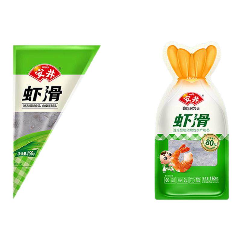 安井黑虎虾滑大颗粒虾滑挤袋150g纯虾肉新鲜虾球鱼滑丸麻辣烫食材