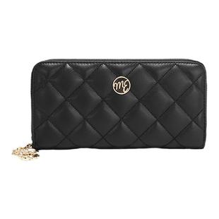 稻草人钱包女2025新款时尚菱格手拿包大容量气质长款皮夹一体钱夹