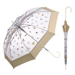 wpc透明雨伞手动女生高颜值萌宠伞大号加大加厚加固抗风长柄伞
