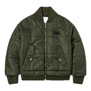 EVISU福神 2025秋季男士商标刺绣飞行员夹克加厚外套