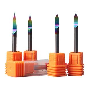 威特金属雕刻刀4mm七彩涂层金属平底尖刀铁铜铝刻字刀雕刻机刀头