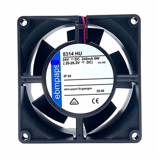 ebmpaps 8314 H HR HL HU/2HU/2H/19H U 8CM 24V变频器散热风扇