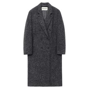 INSILENCE女士25秋季宽松廓形复古浴袍式双排扣长款大衣MUSINSA