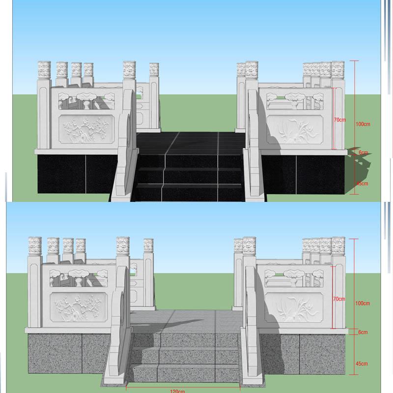 大理石栏杆 汉白玉旗台 庭院鱼池护栏 阳台景观栏杆 石雕拱桥围栏