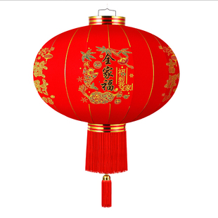 2026新款大红灯笼植绒灯笼户外大门口一对装院子装饰灯笼过年灯笼