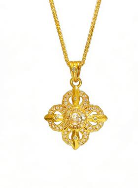 十字金刚杵项链女生锁骨链高级感