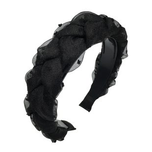 网纱麻花发箍编织辫头箍日韩黑色百搭减龄发卡带齿发窟洋气发捆女