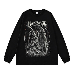 Black Sabbath黑色安息日乐队纯棉长袖T恤数码直喷印花男上衣春秋