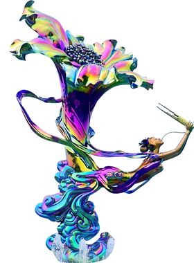 金属雕塑定制大型户外广场嫦娥人物创意不锈钢彩钢抽象景观品摆件