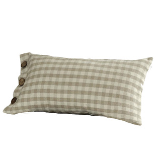 本原亚麻沙发抱枕套靠枕靠垫腰枕含芯客厅办公室床头汽车家用