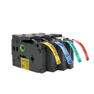 适用brother兄弟YZE标签机色带12mm打印机6标签带9白底黑字24线缆不干胶D450标签纸18打印纸30mm PT-D210